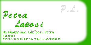 petra laposi business card